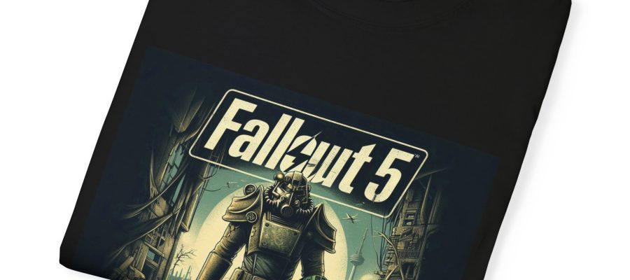 Explore the Wasteland in Style: Fallout 5 Dyed T-Shirt